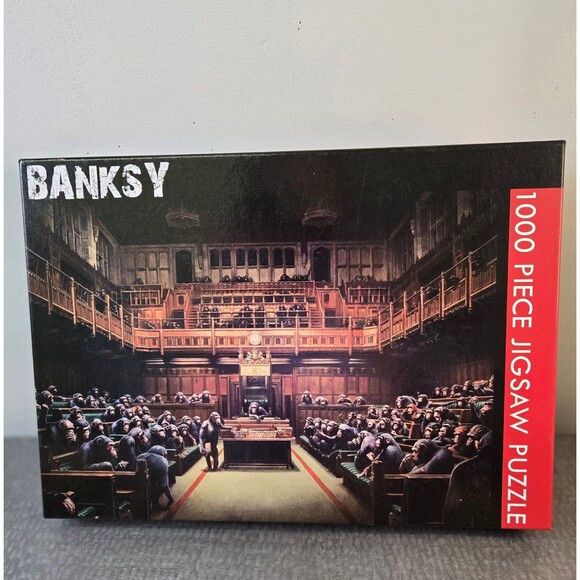 Artist Banksy New! Sealed "Devolved Parliament" 1000 Piece Puzzle 68x49cm - Picture 1 of 9
